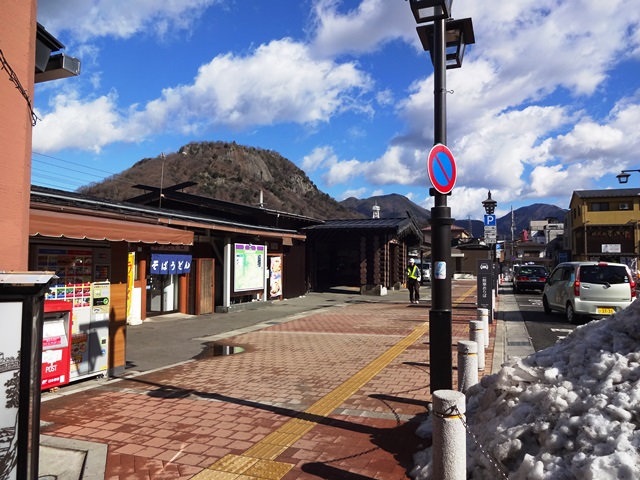 1月23日駅から見た山々の様子(2015.1.23)