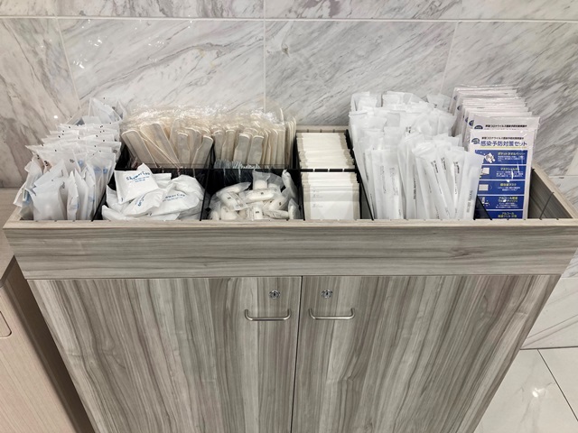 アメニティはフロントでほしい分を持ち込むスタイル