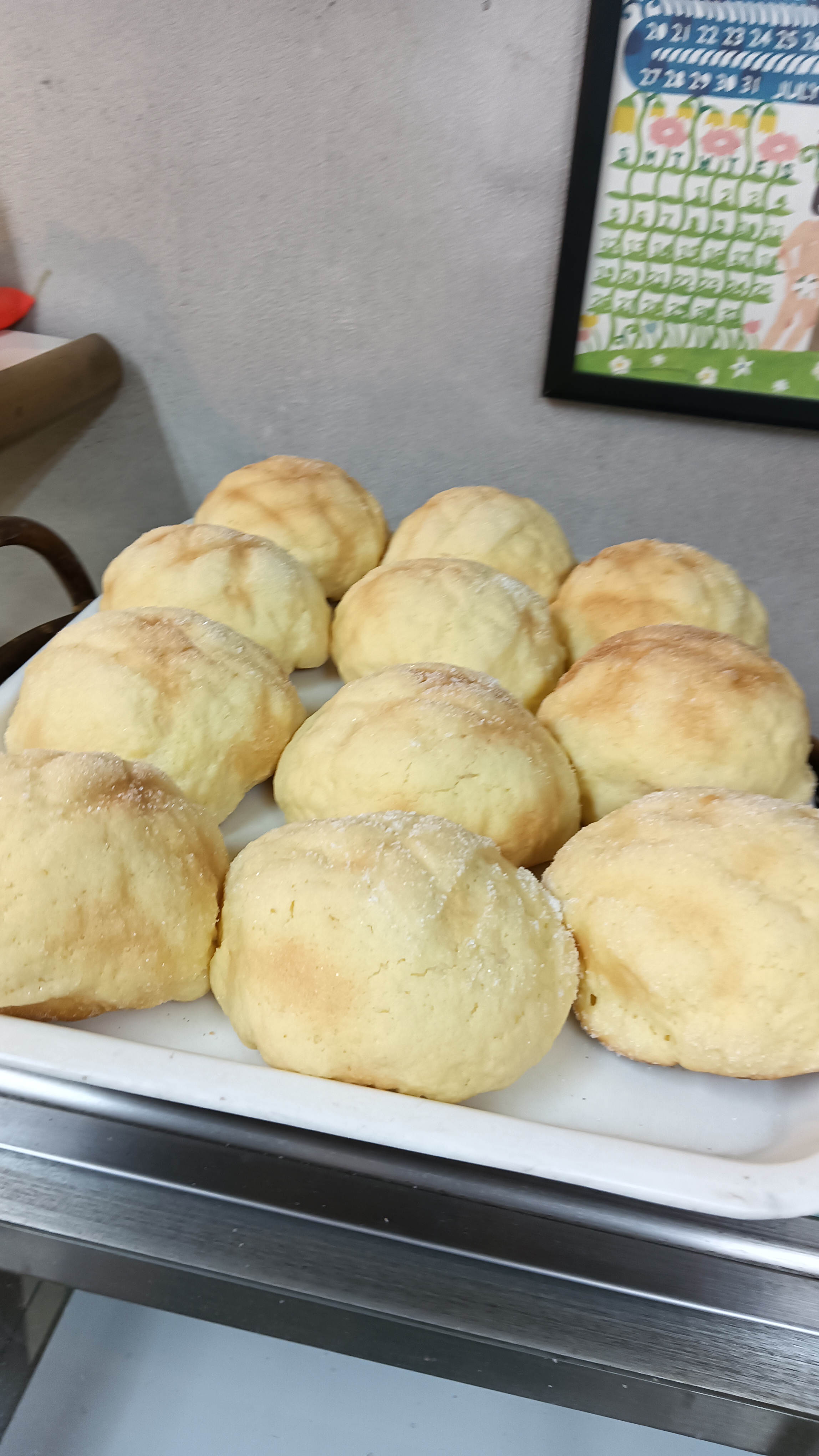 焼きたてのメロンパン
